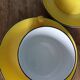 Tasses et soucoupe Saint Amand céramique jaune