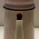 enamelled coffee maker ecru and green