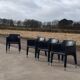 4 fauteuils noirs Plank Claudio Bellini Mon Ami