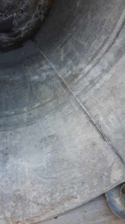 Vintage zinc galvanized steel bucket