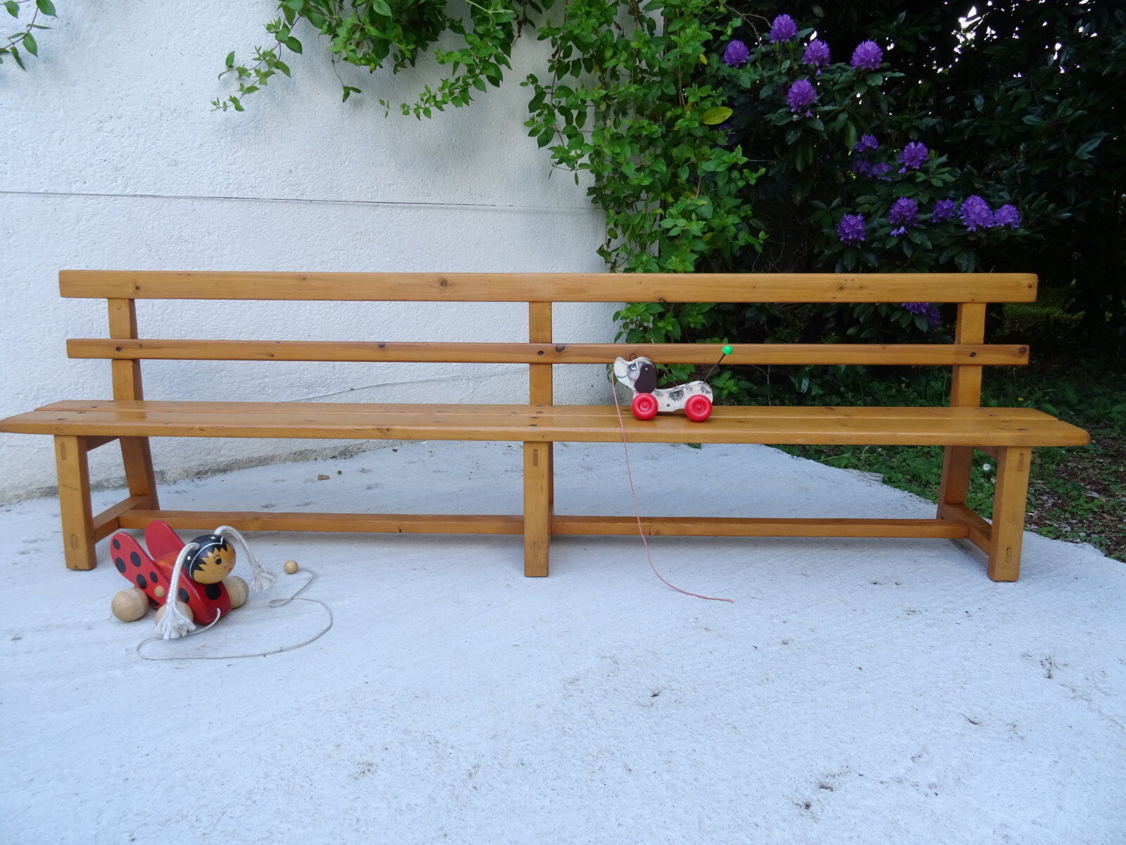 Kindergarten bench solid wood