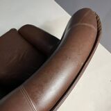 Pair of leather swivel armchairs by PEEM, Finland, 1970s