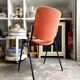 DSC 106 chair in peach cotton and black metal by Giancarlo Piretti for Anon