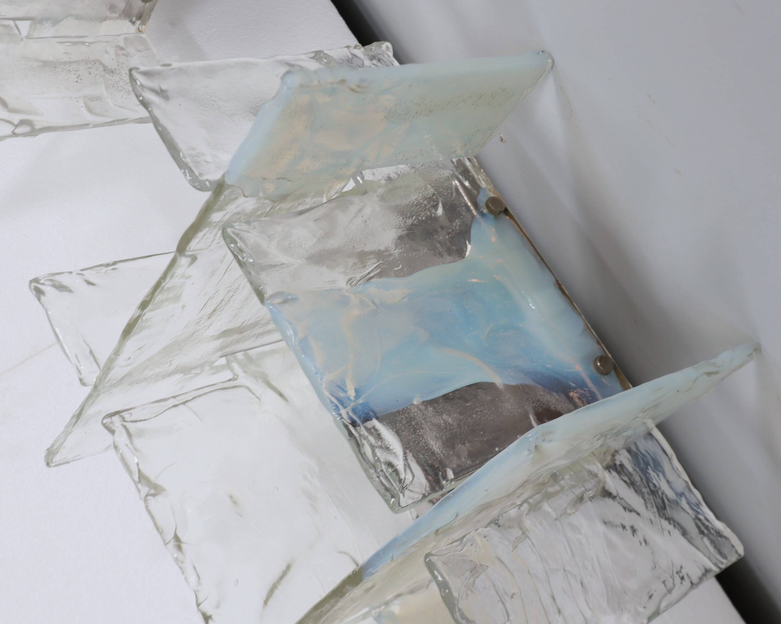 Murano glass sconces Carlo Nason for Mazzega 1960s Italy, set of 2