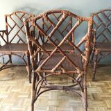 Rattan armchairs