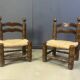 Charles Dudouyt (attr) brutalist children's chairs, set of 2, 1960s