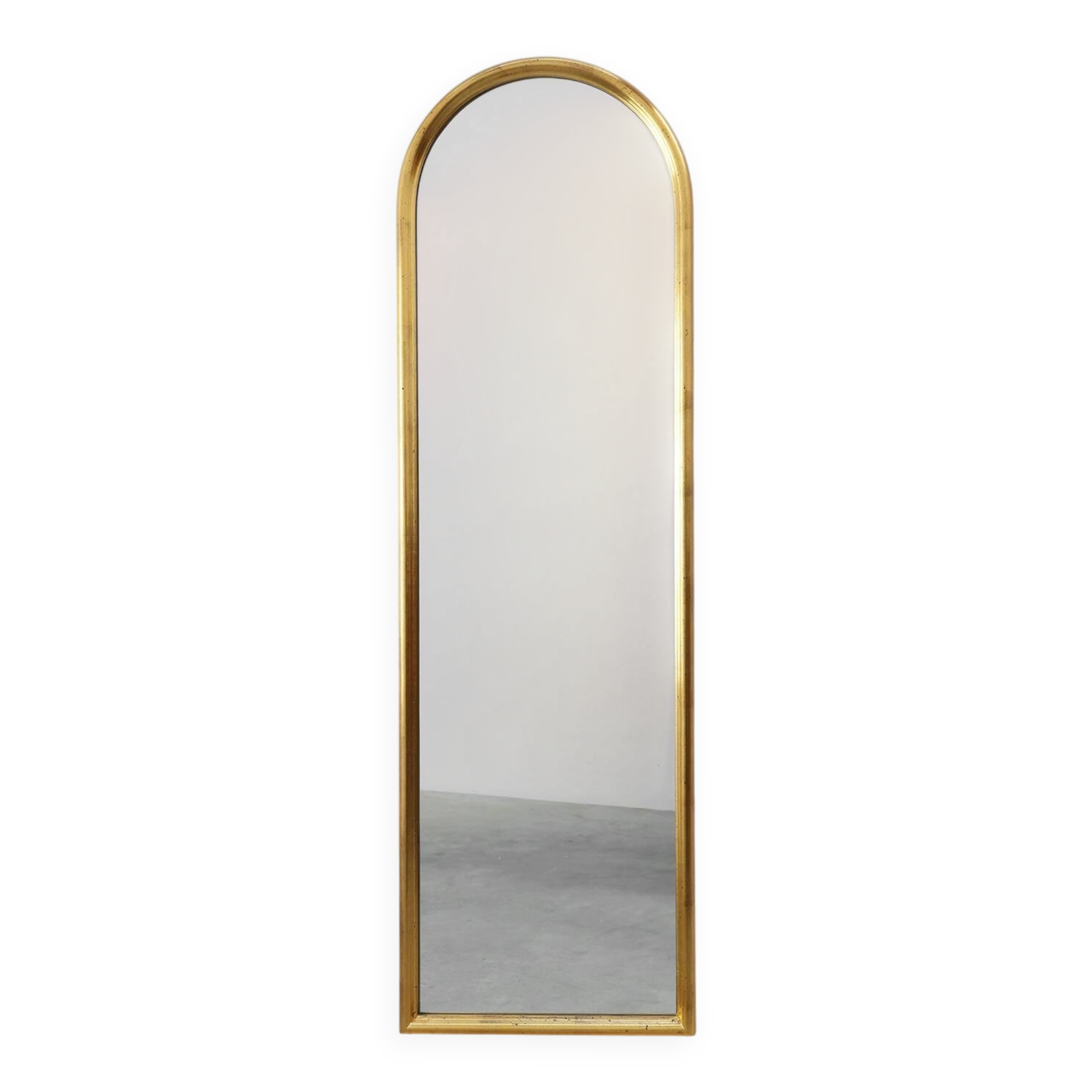 Miroir mural en arc doré par Deknudt, Belgique, 20e siècle
