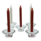 Vintage Art Deco candlestick in transparent moulded crystal glass