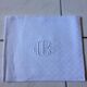 Old damask tablecloth with monogram and 12 identical towels