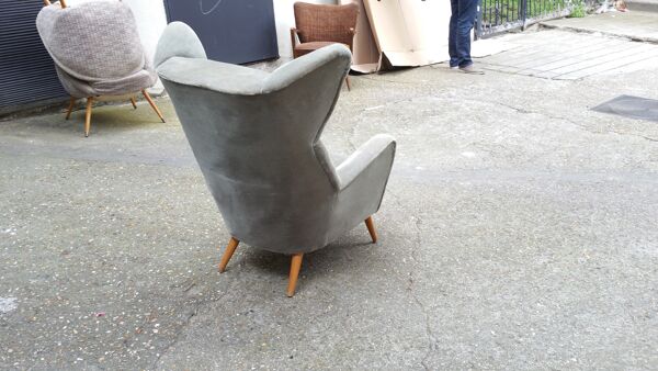 Exceptionnel Fauteuil a Oreilles Wingback chair années 50