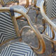 Ensemble de 6 fauteuils bistrot de terrasse en rotin type "parisienne".