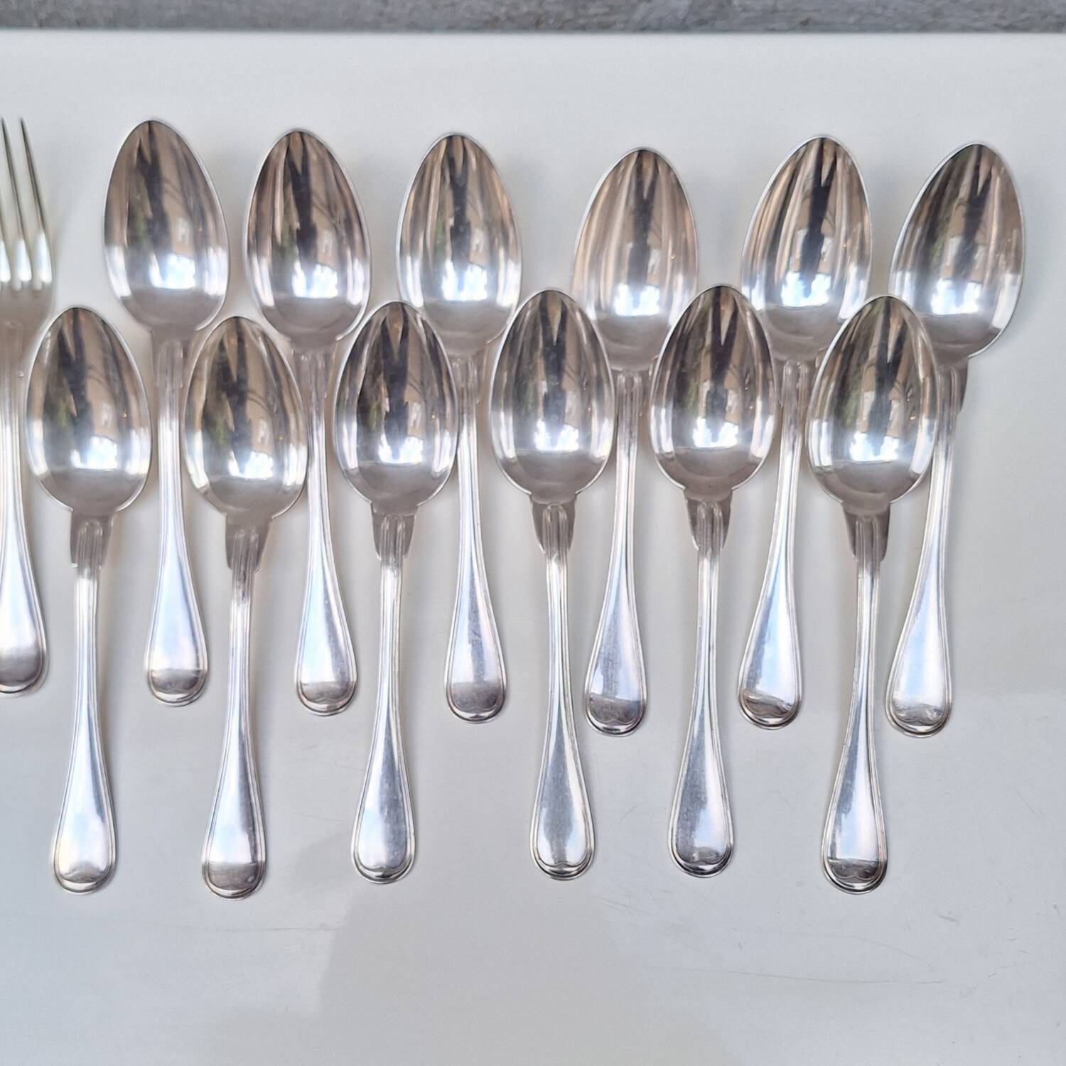 Partie de ménagère en métal argenté Christofle