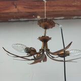 Golden leaf chandelier