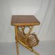 Rattan side table from the 1950s