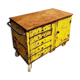 Industrial workbench trolley yellow chest of drawers