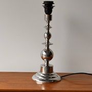 Mid-century Scandinavian sculptural lamp chrome 1970