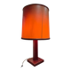 Lampe de table le tanneur en cuir bordeaux – design français – 65 cm