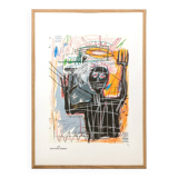 Jean-Michel Basquiat. Numbered color screenprint. 1990s.
