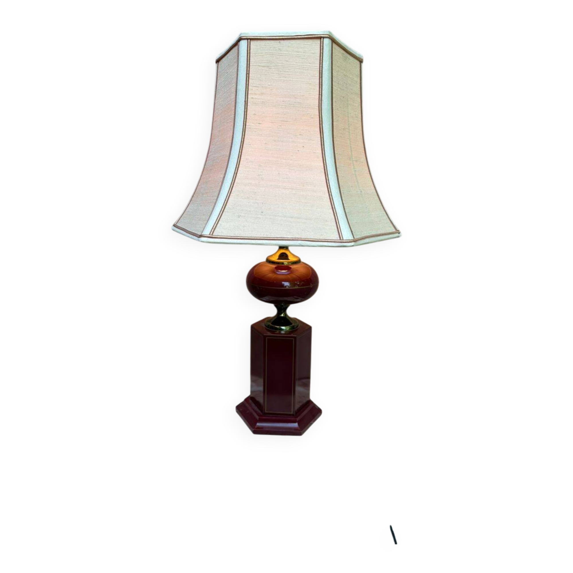 Table lamp by Maison le Dauphine Recency bordeaux 1970
