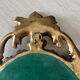 Petit miroir ovale signé Tallandier en laiton doré style Rococo – 30x2