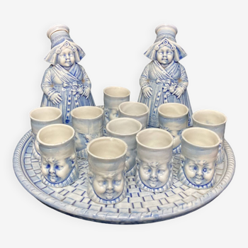 Schäfer und Vater service à liqueur porcelaine allemande début XXème