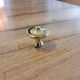 6 polished brass furniture knobs