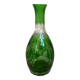 Green cut crystal bottle