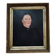 Portrait européen du XIXe siècle d'une femme parée de bijoux, peinture à l'huile sur toile