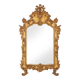Grand miroir rococo doré en résine, Belgique, années 1950.