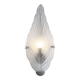 Clear graniglia “leaf” murano glass wall sconce by simoeng