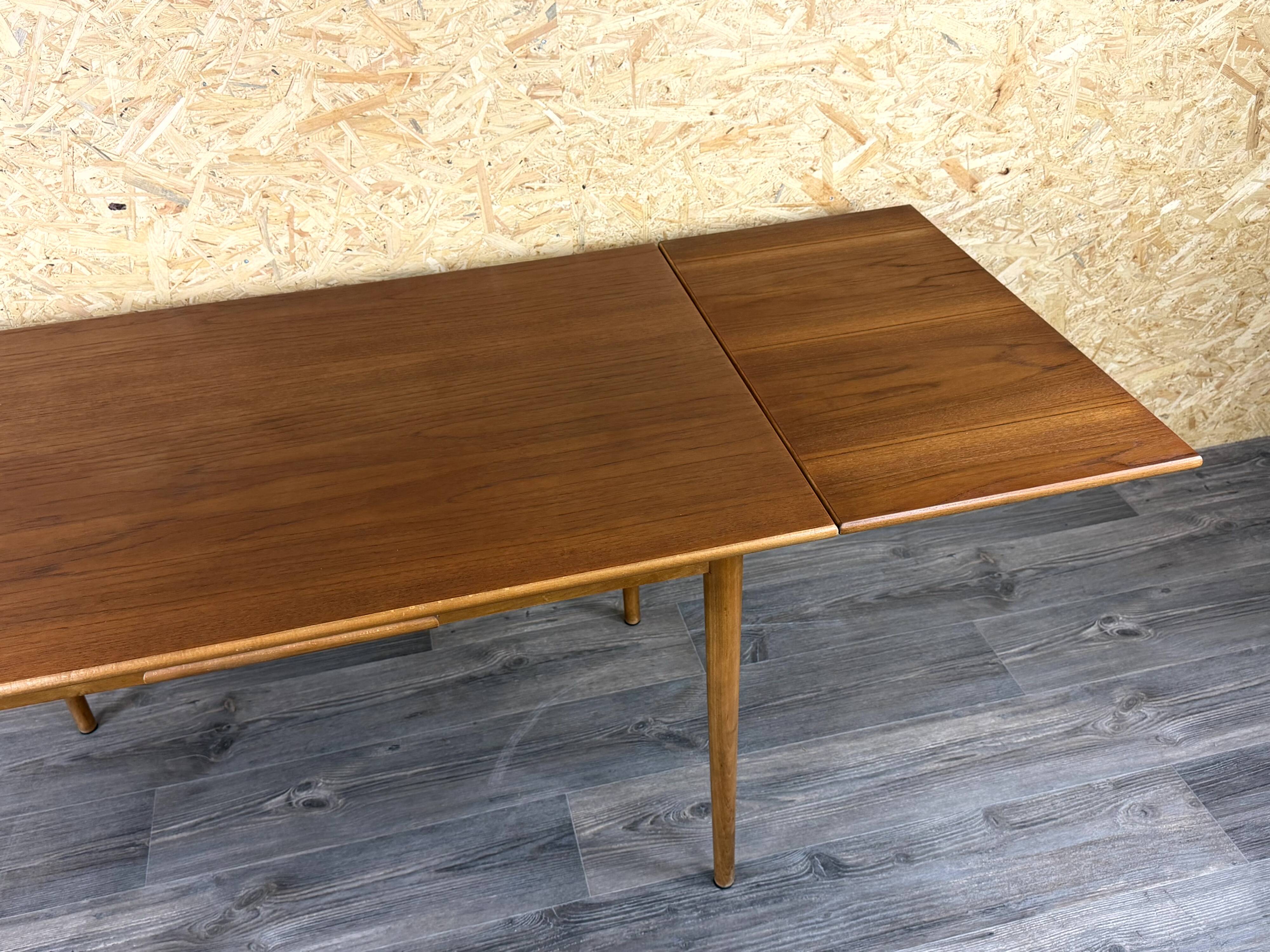 1960s 1970s Teak Dining Table Danish Modern Design Made in Denmark