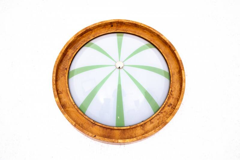 Unique Art Deco ceiling lamp, Poland, 1950s.