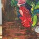 Oil on cardboard 20th century still life with flowers