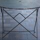 Folding wrought iron garden table