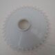 Old suspension, said rises and falls with serrated white opaline
