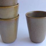4 stoneware Digoin coffee cups