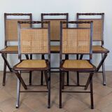 Set of 5 caned chairs