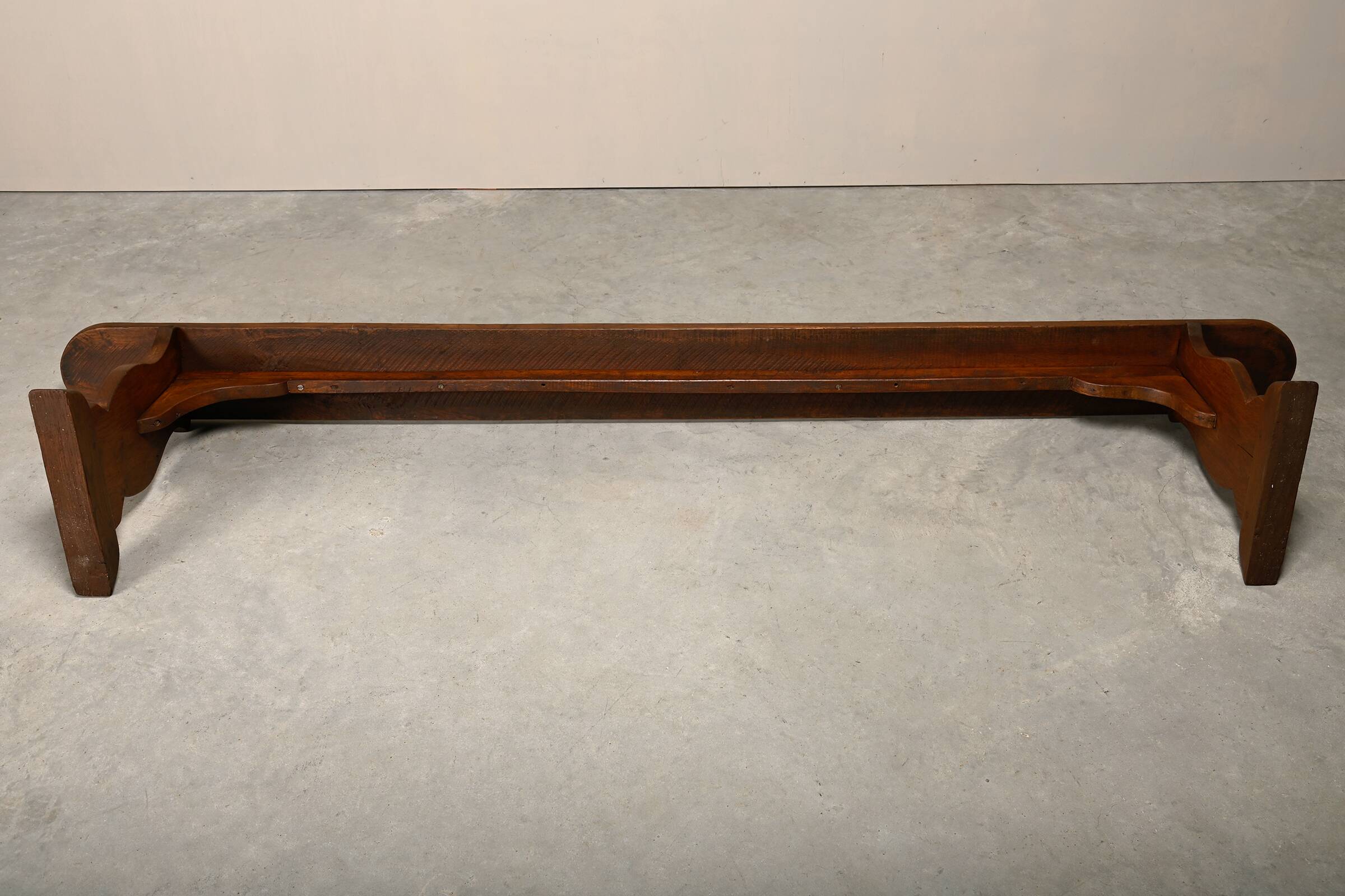 Antique, Primitive and Rustic Farm Benches in solid Oak, France 1920's