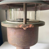 Pair of classic danish vintage MCM outdoor wall lamp in copper