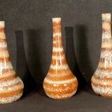Series of three ceramic vases
