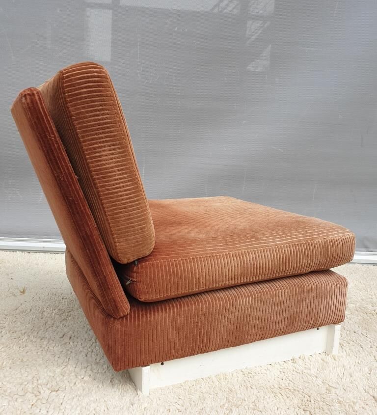 Lounge armchair 1970 corduroy "Pierre Richard"