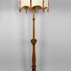 Important Art Deco carved oak floor lamp, France, circa 1920