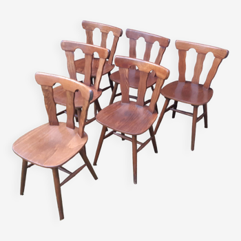 Set of 6 bistro brasserie café chairs