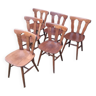 Set of 6 bistro brasserie café chairs