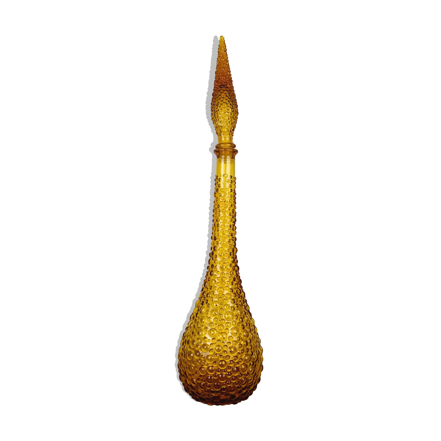 Bottle carafe Empoli Italian amber glass 57 cm