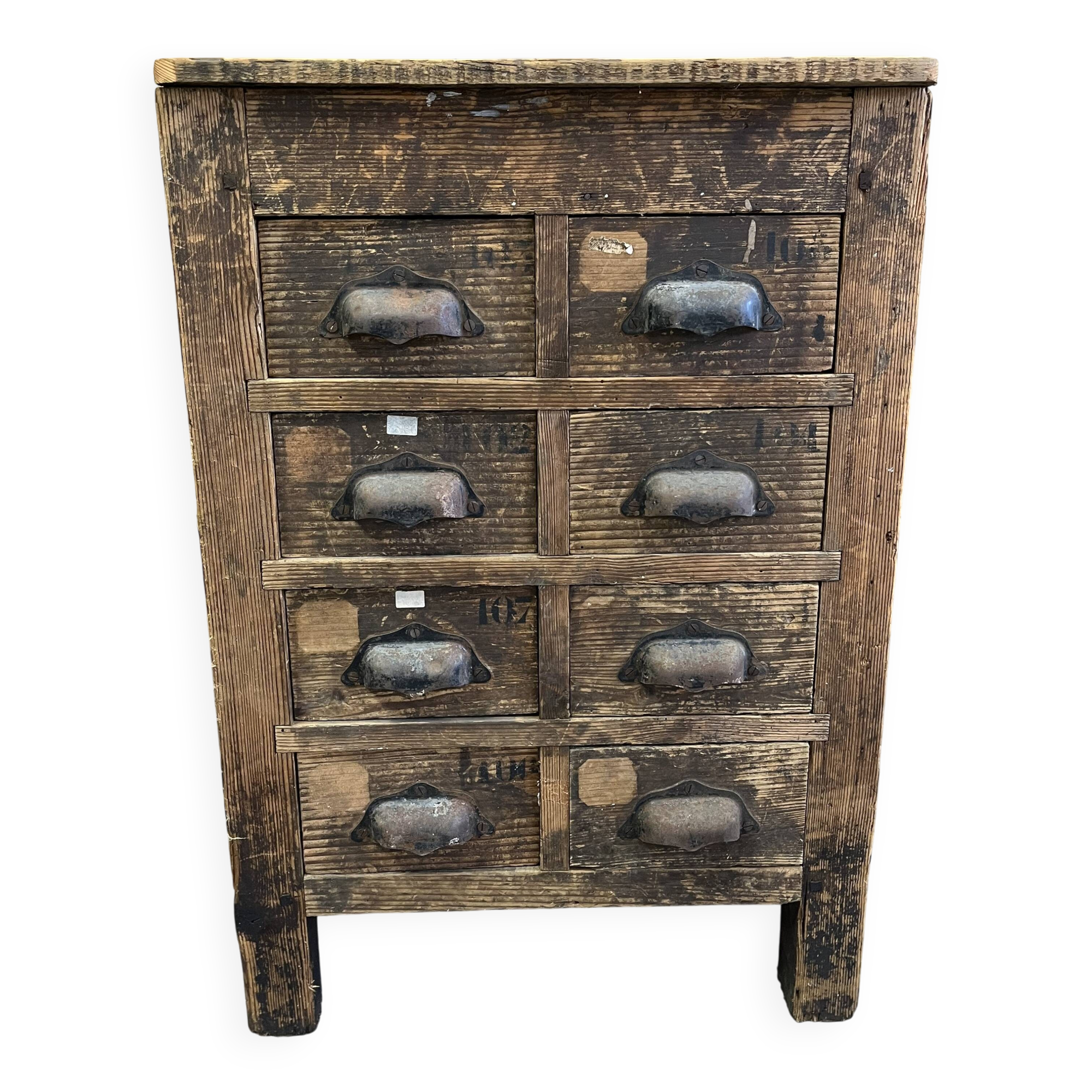 Meuble de métier en bois ancien chaussure