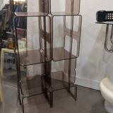 Smoked plexiglass bookshelf