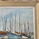 Oil on Canvas Painting Landscape Sailboats Marine - Signed C O'BERLING