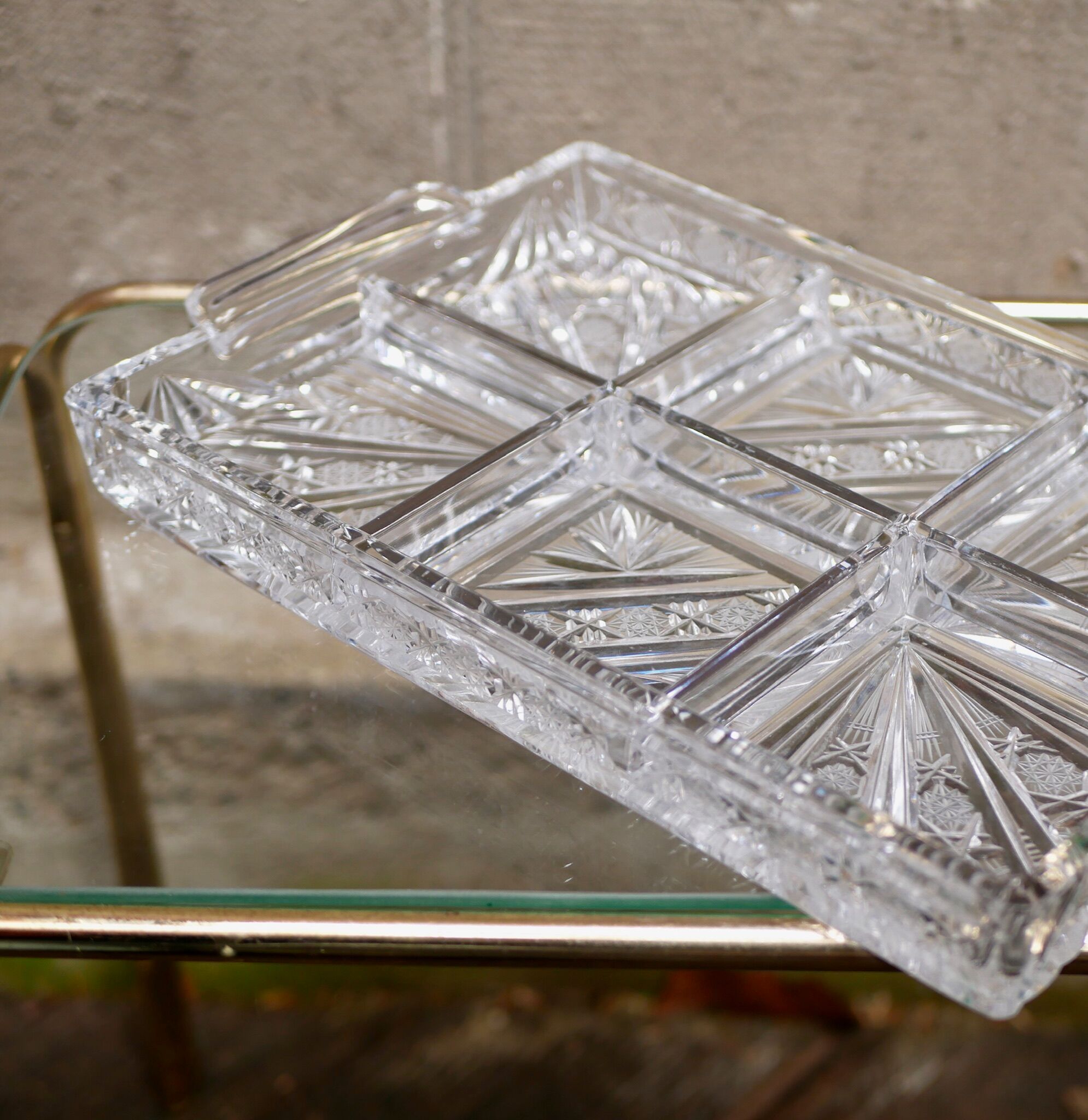 Crystal aperitif dish