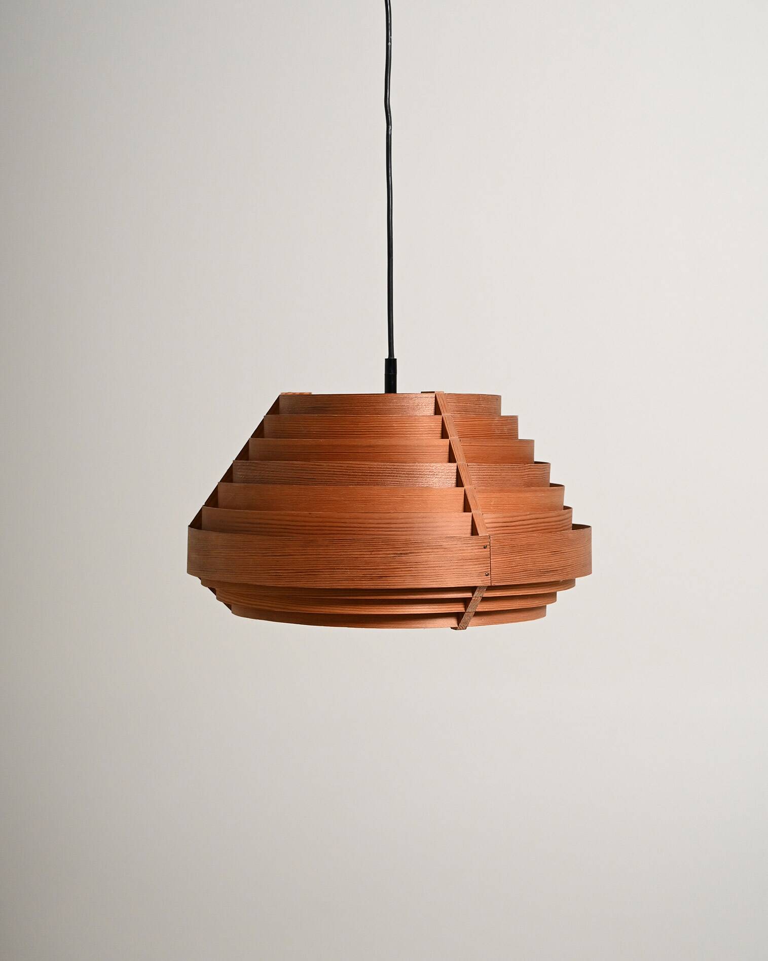 Pendant lamp in Swedish pine from Scandinavian production, 1960s